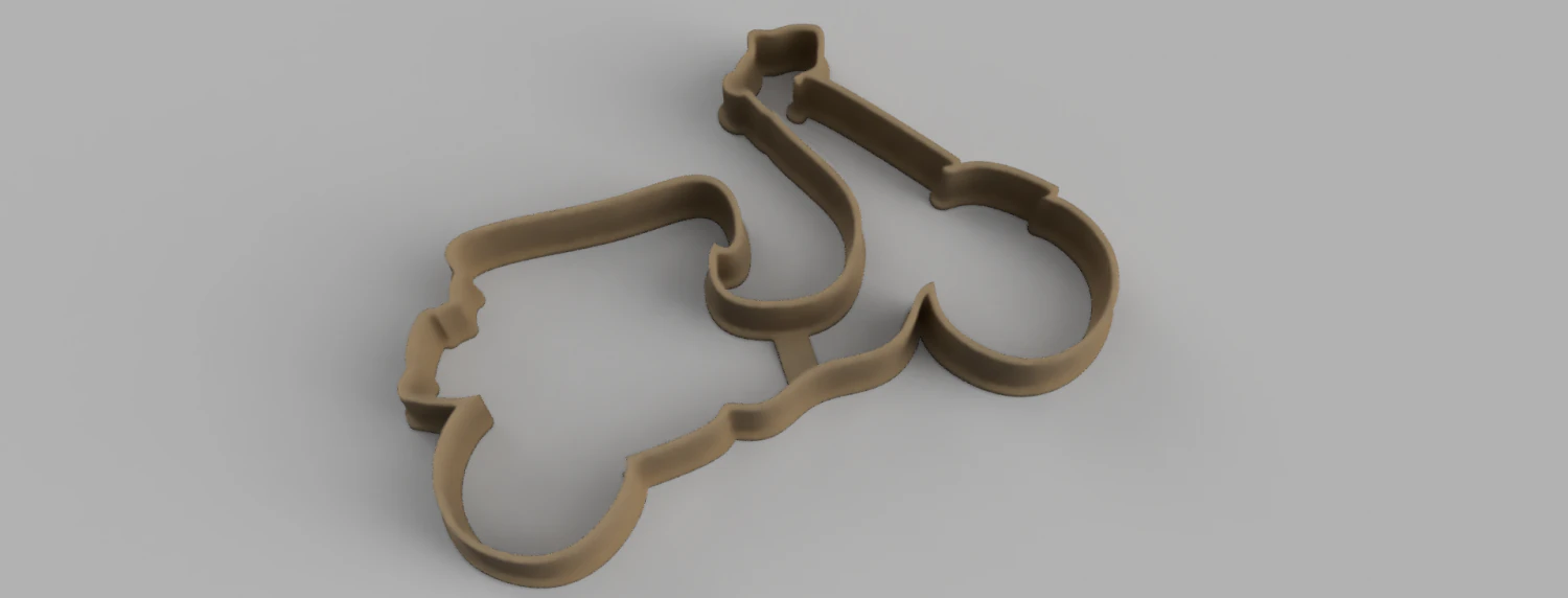 cortador de biscoito vespa stl cortador de biscoito personalizado stl design de impress&atilde;o 3d arquivos 3d arquivo stl Modelo 3D .c4d .max .obj .3ds .fbx .stl .blend 