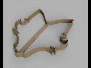 キツネカッター クッキーstl カスタムクッキーカッターstl 3dプリントデザイン 3dファイル stlファイル 3Dモデル