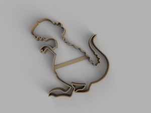 dino cutter cookie stl custom cookie cutter stl 3d print design 3d files stl file 3D Модель
