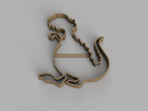 dino cutter cookie stl custom cookie cutter stl 3d print design 3d files stl file Modello 3D