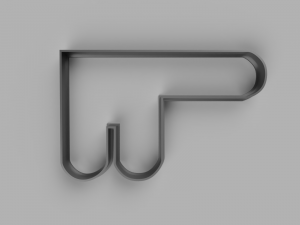 penis cutter cookie stl custom cookie cutter stl 3d print design 3d files stl file Modello 3D