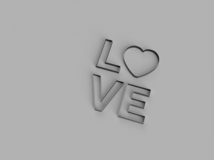 love cutter cookie stl custom cookie cutter stl 3d print design 3d files stl file 3D Модель