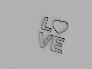 love cutter cookie stl custom cookie cutter stl 3d print design 3d files stl file 3D Model