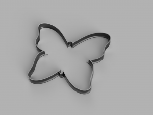 butterfly cutter cookie stl custom cookie cutter stl 3d print design 3d files stl file 3D Model