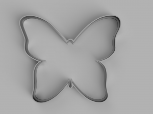 butterfly cutter cookie stl custom cookie cutter stl 3d print design 3d files stl file 3D 模型