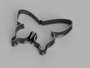 バタフライカッター クッキーstl カスタムクッキーカッターstl 3dプリントデザイン 3dファイル stlファイル 3Dモデル