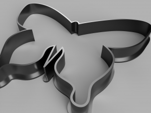butterfly cutter cookie stl custom cookie cutter stl 3d print design 3d files stl file 3D 模型