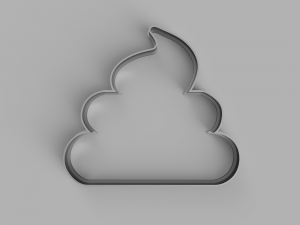 poop cutter cookie stl custom cookie cutter stl 3d print design 3d files stl file 3D 모델