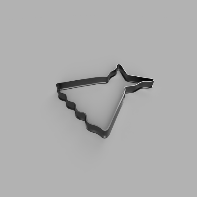 dress cutter cookie stl custom cookie cutter stl 3d print design 3d files stl file 3D Модель .c4d .max .obj .3ds .fbx .stl .blend 
