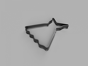 dress cutter cookie stl custom cookie cutter stl 3d print design 3d files stl file 3D Модель