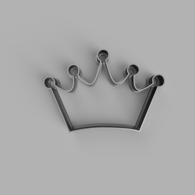 crown cutter cookie stl custom cookie cutter stl 3d print design 3d files stl file 3D Модель .c4d .max .obj .3ds .fbx .stl .blend 