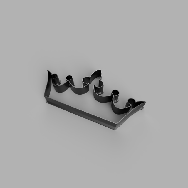 crown cutter cookie stl custom cookie cutter stl 3d print design 3d files stl file 3D Model .c4d .max .obj .3ds .fbx .stl .blend 