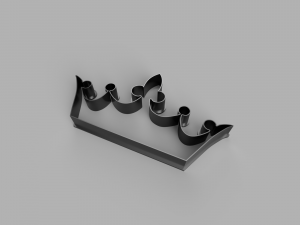 crown cutter cookie stl custom cookie cutter stl 3d print design 3d files stl file 3D Модель