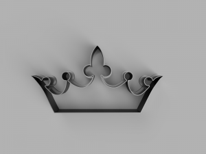 crown cutter cookie stl custom cookie cutter stl 3d print design 3d files stl file 3D Model