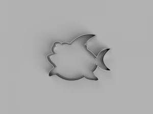 shark cutter cookie stl custom cookie cutter stl 3d print design 3d files stl file 3D Model