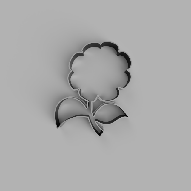flower cutter cookie stl custom cookie cutter stl 3d print design 3d files stl file 3D Model .c4d .max .obj .3ds .fbx .stl .blend 