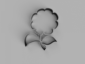 flower cutter cookie stl custom cookie cutter stl 3d print design 3d files stl file 3D Модель