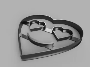 heart cutter cookie stl custom cookie cutter stl 3d print design 3d files stl file 3D Model