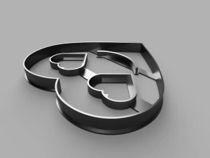 heart cutter cookie stl custom cookie cutter stl 3d print design 3d files stl file 3D Model