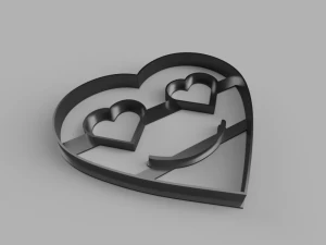 heart cutter cookie stl custom cookie cutter stl 3d print design 3d files stl file 3D Model