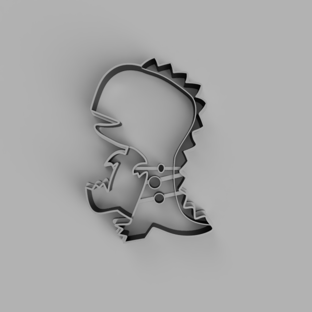 dino cutter cookie stl custom cookie cutter stl 3d print design 3d files stl file 3D Model .c4d .max .obj .3ds .fbx .stl .blend 