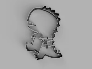 cortador de biscoitos dino stl cortador de biscoitos personalizado stl design de impress&atilde;o 3d arquivos 3d arquivo stl Modelo 3D
