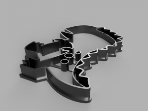 dino cutter cookie stl custom cookie cutter stl 3d print design 3d files stl file 3D Model