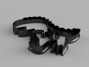 dino cutter cookie stl custom cookie cutter stl 3d print design 3d files stl file 3D Model