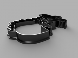 dino cutter cookie stl custom cookie cutter stl 3d print design 3d files stl file 3D Model
