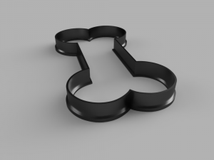 bone cutter cookie stl custom cookie cutter stl 3d print design 3d files stl file Modello 3D