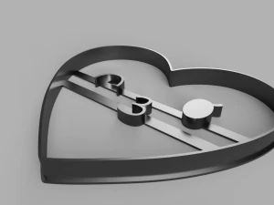 ハートカッタークッキー stl カスタムクッキーカッター stl 3d プリントデザイン 3d ファイル stl ファイル 3Dモデル