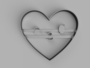 heart cutter cookie stl custom cookie cutter stl 3d print design 3d files stl file 3D Model