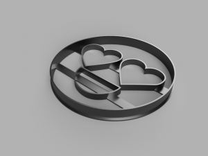 heart cutter cookie stl custom cookie cutter stl 3d print design 3d files stl file 3Dモデル