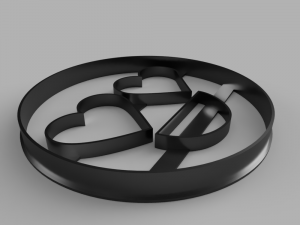heart cutter cookie stl custom cookie cutter stl 3d print design 3d files stl file 3Dモデル