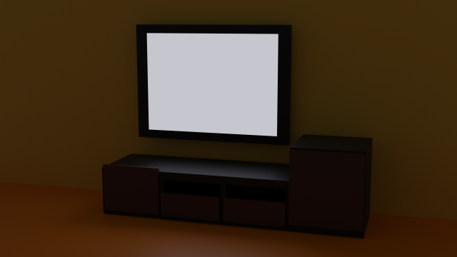 shelf and tv 3D मॉडल .c4d .max .obj .3ds .fbx .stl .blend 