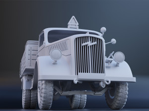 opel blitz truck ww ii separated parts for 3d printing 3Dプリントモデル