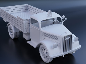 opel blitz truck ww ii separated parts for 3d printing 3Dプリントモデル