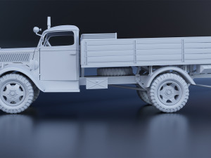 opel blitz truck ww ii separated parts for 3d printing 3Dプリントモデル