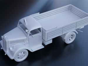 opel blitz truck ww ii separated parts for 3d printing 3Dプリントモデル