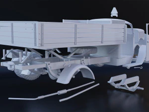 opel blitz truck ww ii separated parts for 3d printing 3D Print Model