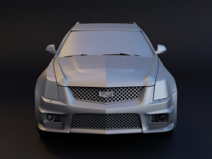cadillac cts-v wagon 2 versions stl for 3d printing 3D प्रिंट मॉडल