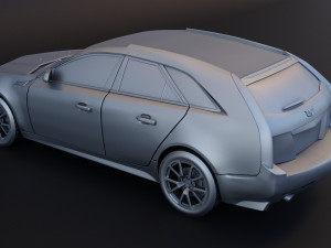 cadillac cts-v wagon 2 versions stl for 3d printing 3D प्रिंट मॉडल