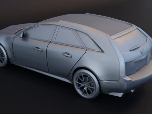 cadillac cts-v wagon 2 versions stl for 3d printing 3D Print Model