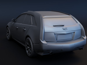 cadillac cts-v wagon 2 versions stl for 3d printing 3D प्रिंट मॉडल