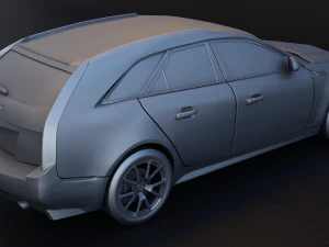 cadillac cts-v wagon 2 versions stl for 3d printing 3D Print Model