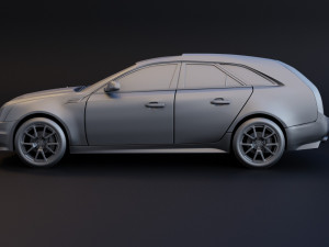 cadillac cts-v wagon 2 versions stl for 3d printing 3D प्रिंट मॉडल