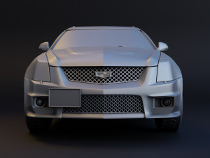 cadillac cts-v wagon 2 versions stl for 3d printing 3D प्रिंट मॉडल