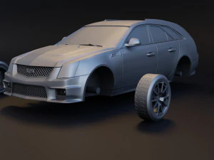 cadillac cts-v wagon 2 versions stl for 3d printing 3D Print Model