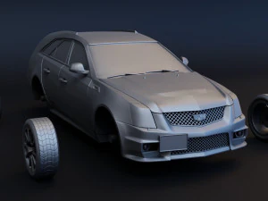 cadillac cts-v wagon 2 versions stl for 3d printing 3D Print Model
