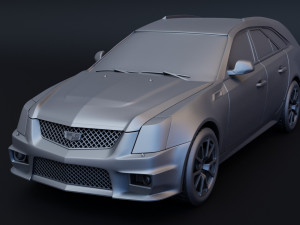 cadillac cts-v wagon 2 versions stl for 3d printing 3D प्रिंट मॉडल
